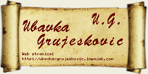 Ubavka Grujesković vizit kartica